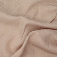 Double gaze de coton BIO unie nude