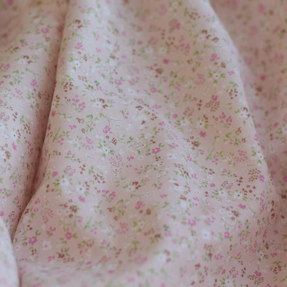 copy of Ingrid - Popeline de coton BIO imprimé fleuri fond celadon