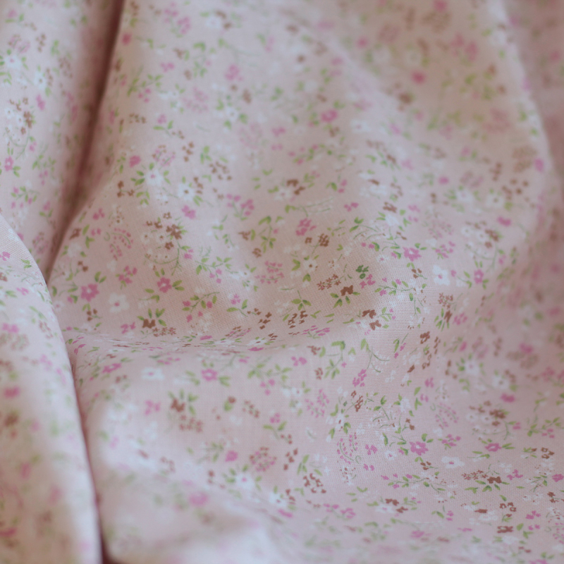 copy of Ingrid - Popeline de coton BIO imprimé fleuri fond celadon