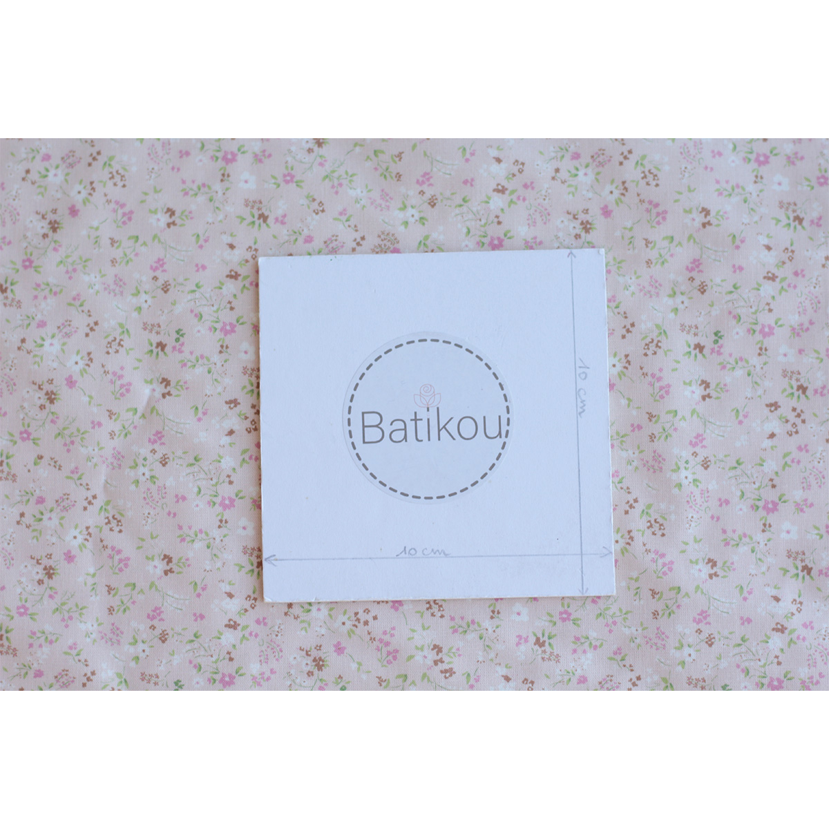 copy of Ingrid - Popeline de coton BIO imprimé fleuri fond celadon