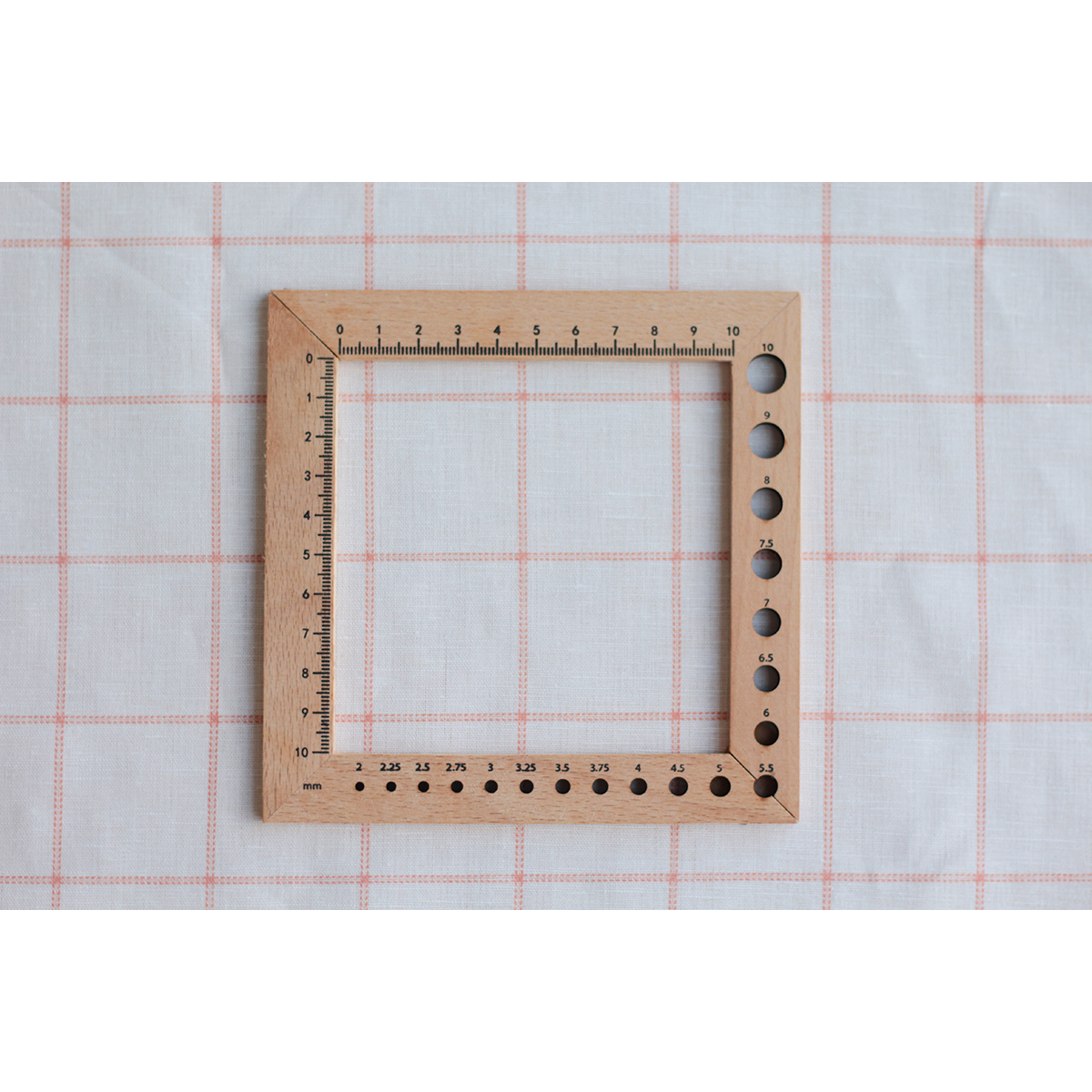 copy of Zephyr - Tissu lin coton fond blanc lait quadrillage beige ficelle