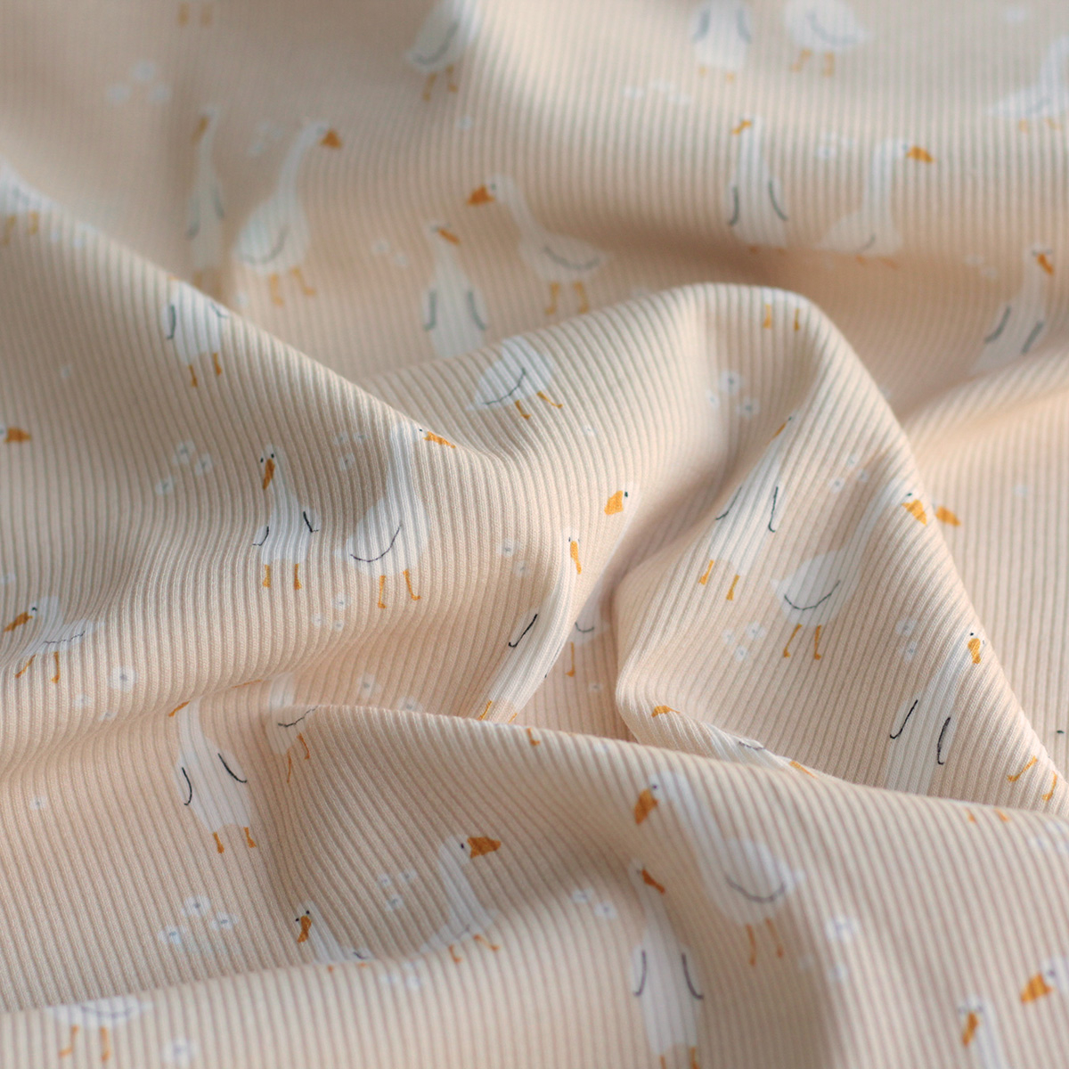 copy of Jersey coton côtes fines à motifs petits coeurs camel et ocre copy of Jersey coton côtes fines à motifs petits coeurs camel et ocre
