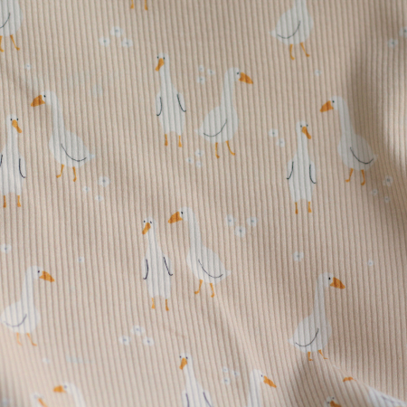copy of Jersey coton côtes fines à motifs petits coeurs camel et ocre copy of Jersey coton côtes fines à motifs petits coeurs camel et ocre