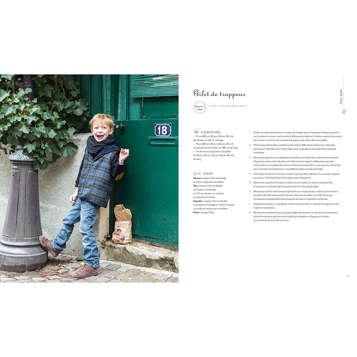 Livre Patrons de couture nouveaux intemporels pour enfants Livre Patrons de couture nouveaux intemporels pour enfants