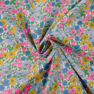 Liberty Tana Lawn® Poppy daisy fleur rose fluo