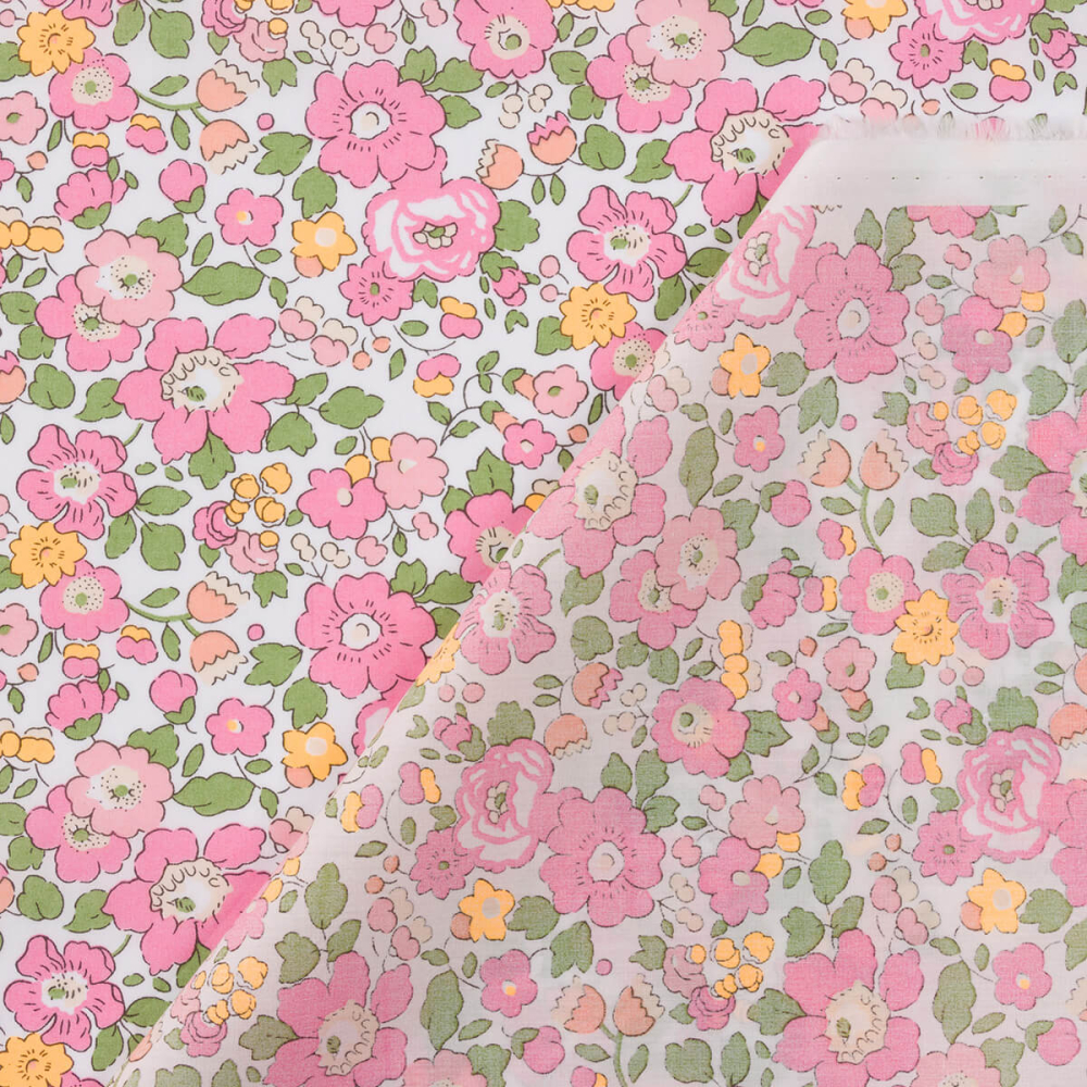 Liberty Fabrics Tana Lawn® Betsy fleur orange fluo