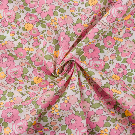 Liberty Fabrics Tana Lawn® Betsy fleur orange fluo Liberty Fabrics Tana Lawn® Betsy fleur orange fluo