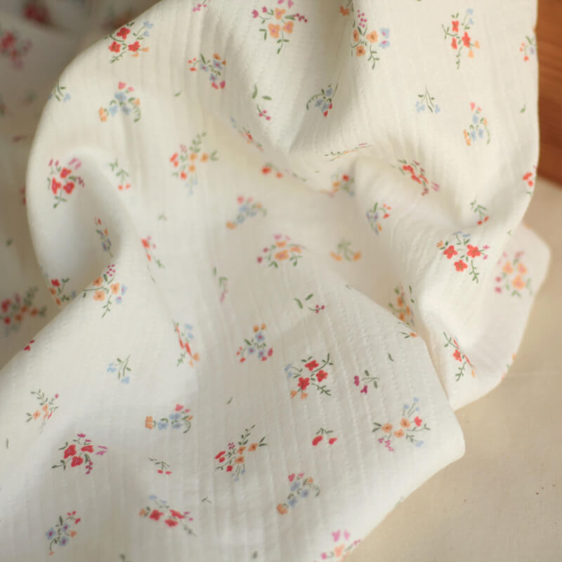 copy of Annabelle - Tissu double coton piqué droit motif fleuri