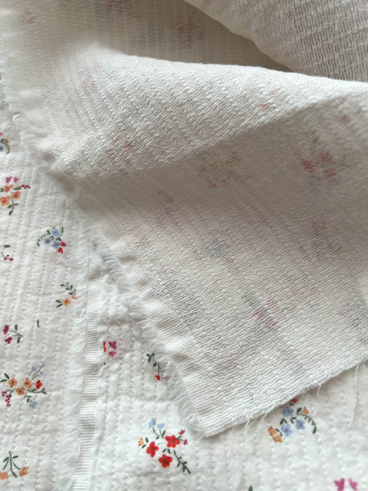 copy of Annabelle - Tissu double coton piqué droit motif fleuri