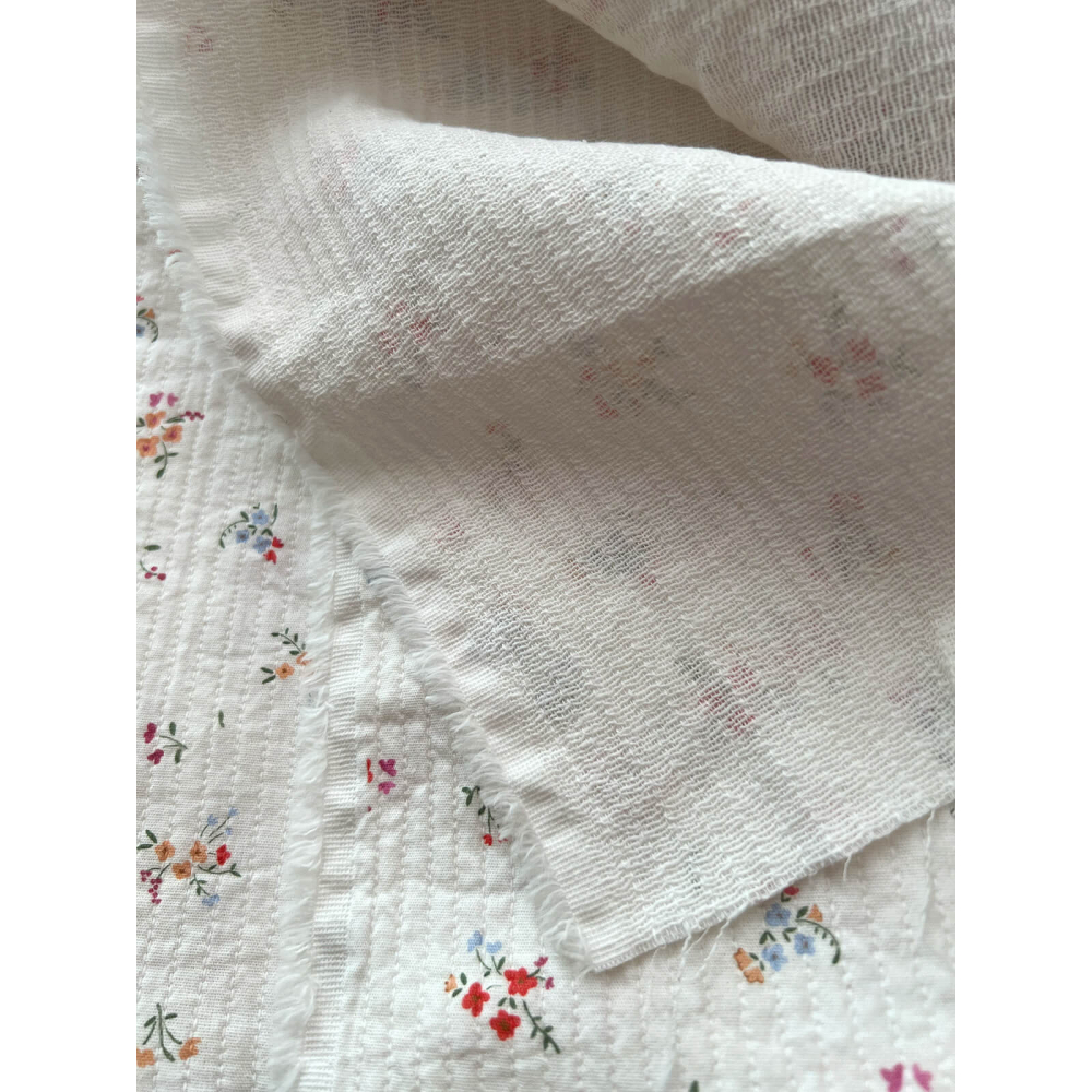 copy of Annabelle - Tissu double coton piqué droit motif fleuri