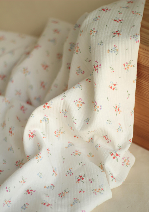 copy of Annabelle - Tissu double coton piqué droit motif fleuri