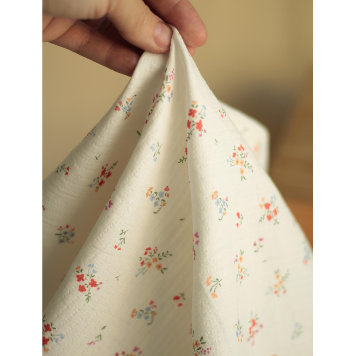 copy of Annabelle - Tissu double coton piqué droit motif fleuri