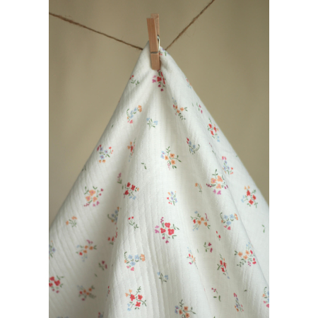 copy of Annabelle - Tissu double coton piqué droit motif fleuri