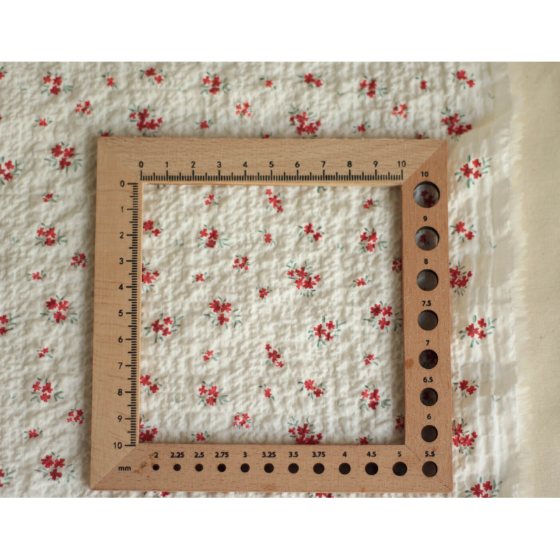 copy of Pauline - Tissu coton texturé gaufré fleuri bleu et vert