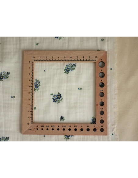 copy of ROZEN - Double gaze de coton BIO blanc motif exclusif