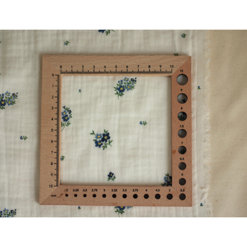 copy of ROZEN - Double gaze de coton BIO blanc motif exclusif