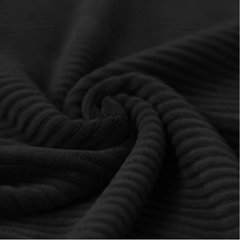 Velours jersey grosses côtes coton coloris noir