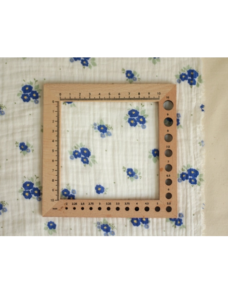 copy of ROZEN - Double gaze de coton BIO blanc motif exclusif