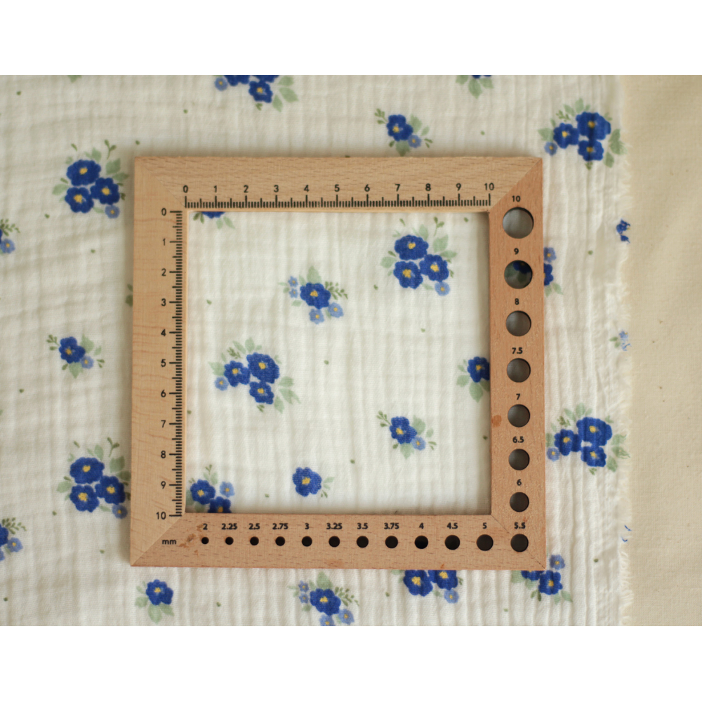 copy of ROZEN - Double gaze de coton BIO blanc motif exclusif