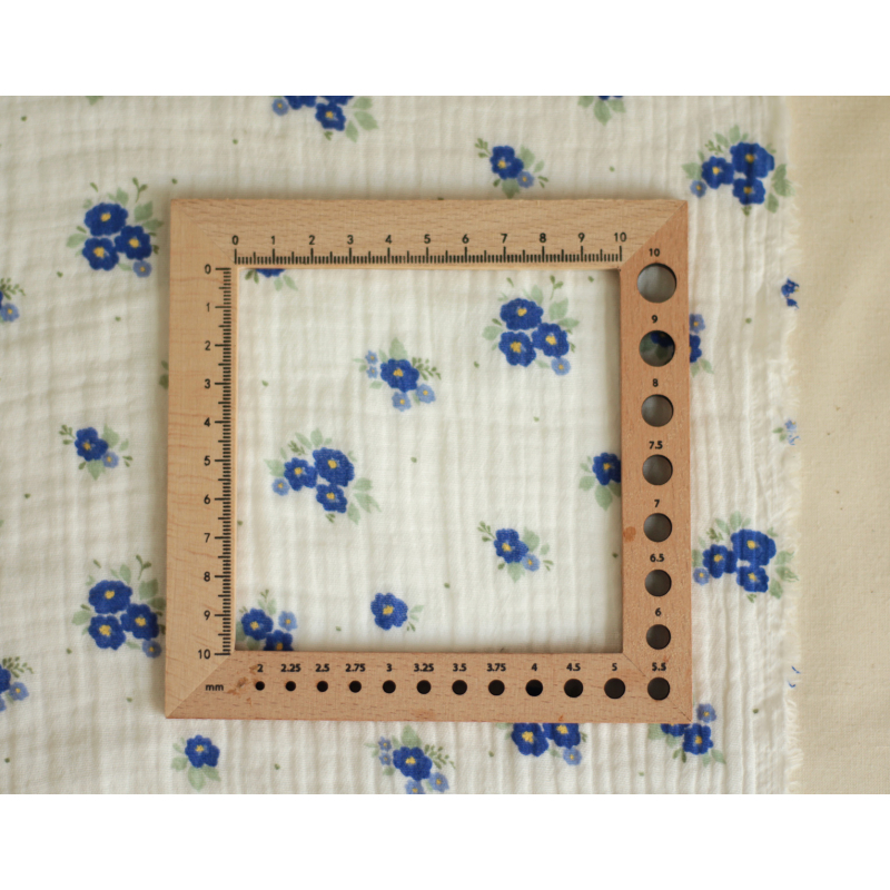 copy of ROZEN - Double gaze de coton BIO blanc motif exclusif