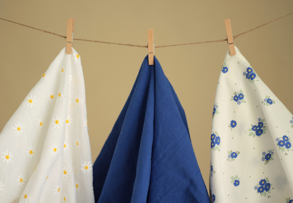 Coton lavé bio coloris bleu cobalt