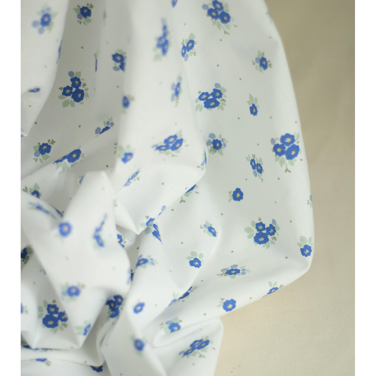 Rozen - Popeline coton SWEET douce imprimé exclusif bleu cobalt Rozen - Popeline coton SWEET douce imprimé exclusif bleu cobalt