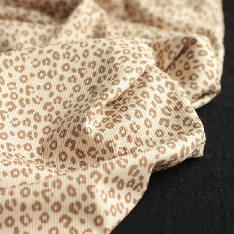 copy of Jersey coton côtes fines à motifs coeurs et papillons