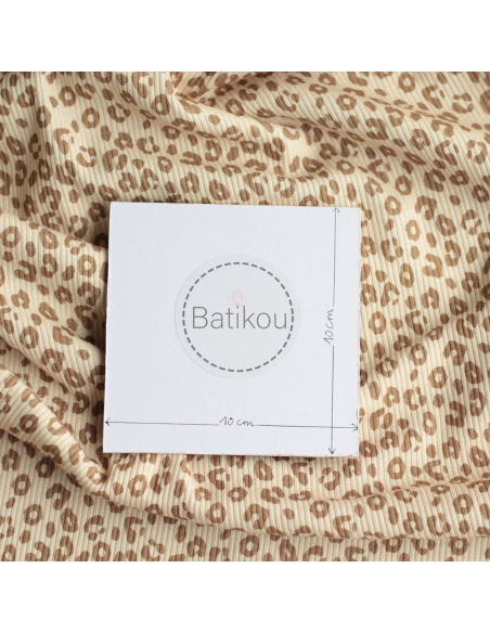 copy of Jersey coton côtes fines à motifs coeurs et papillons