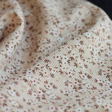 copy of Jersey coton côtes fines à motifs graou beige