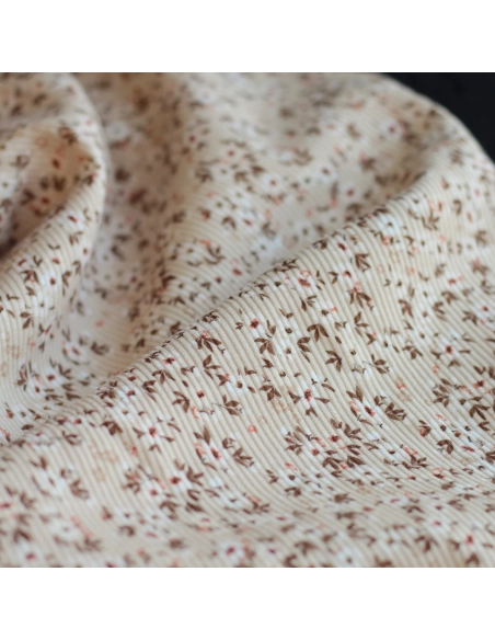 copy of Jersey coton côtes fines à motifs graou beige