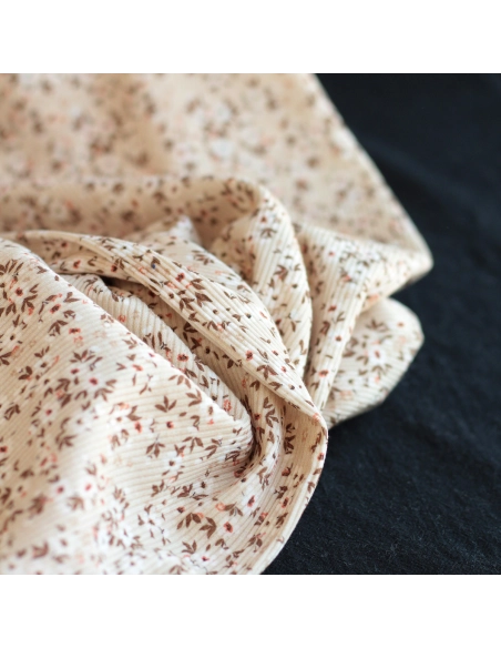 copy of Jersey coton côtes fines à motifs graou beige