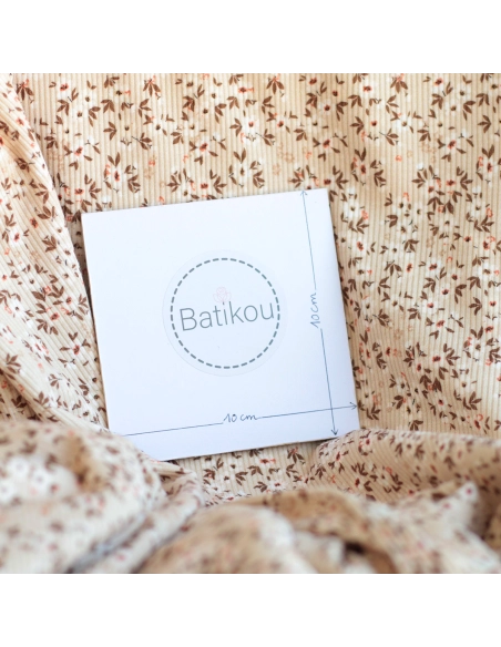 copy of Jersey coton côtes fines à motifs graou beige