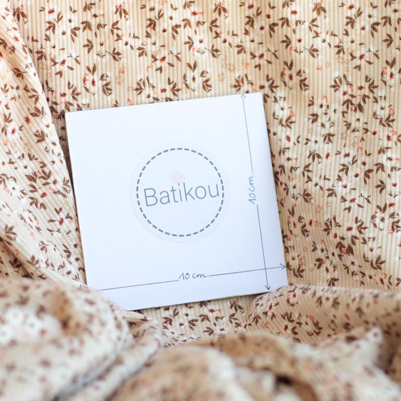 copy of Jersey coton côtes fines à motifs graou beige