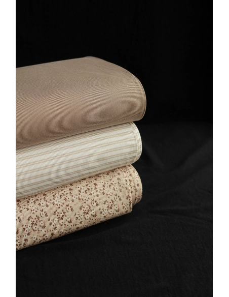 copy of Jersey coton côtes fines à motifs graou beige