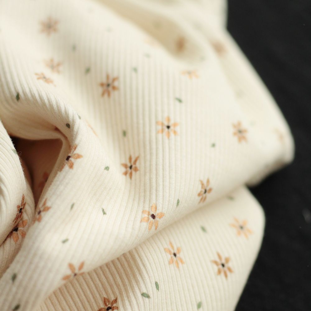 copy of Jersey coton côtes fines à motifs graou beige