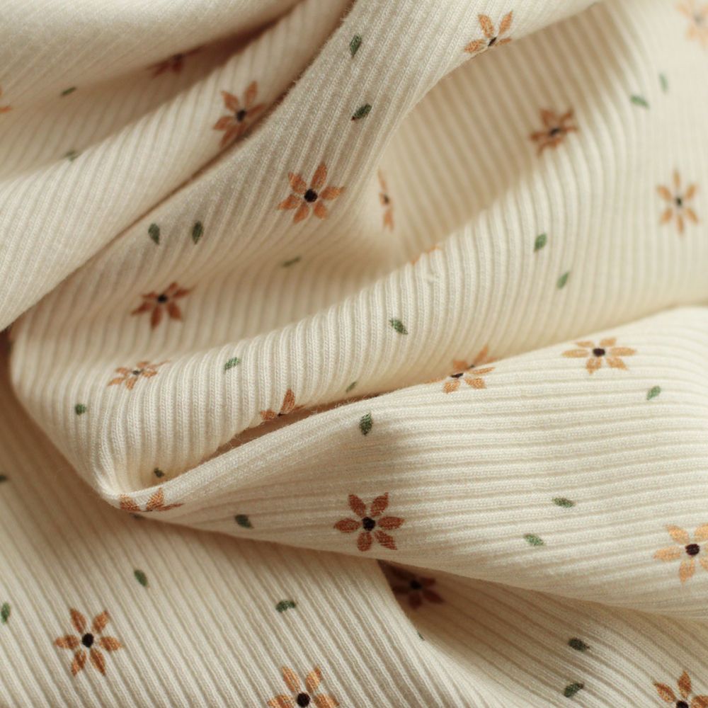 copy of Jersey coton côtes fines à motifs graou beige