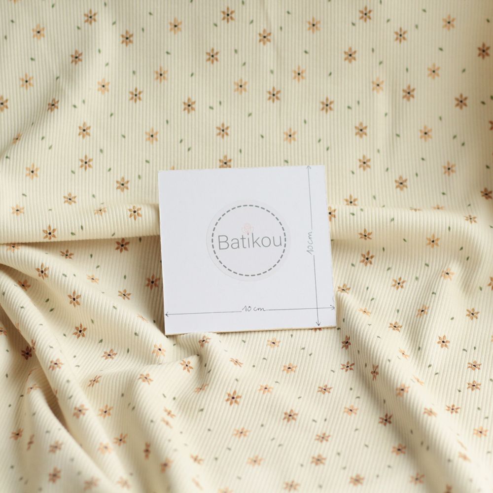 copy of Jersey coton côtes fines à motifs graou beige