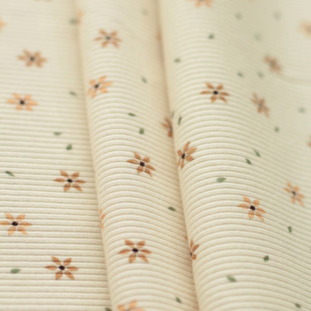 copy of Jersey coton côtes fines à motifs graou beige