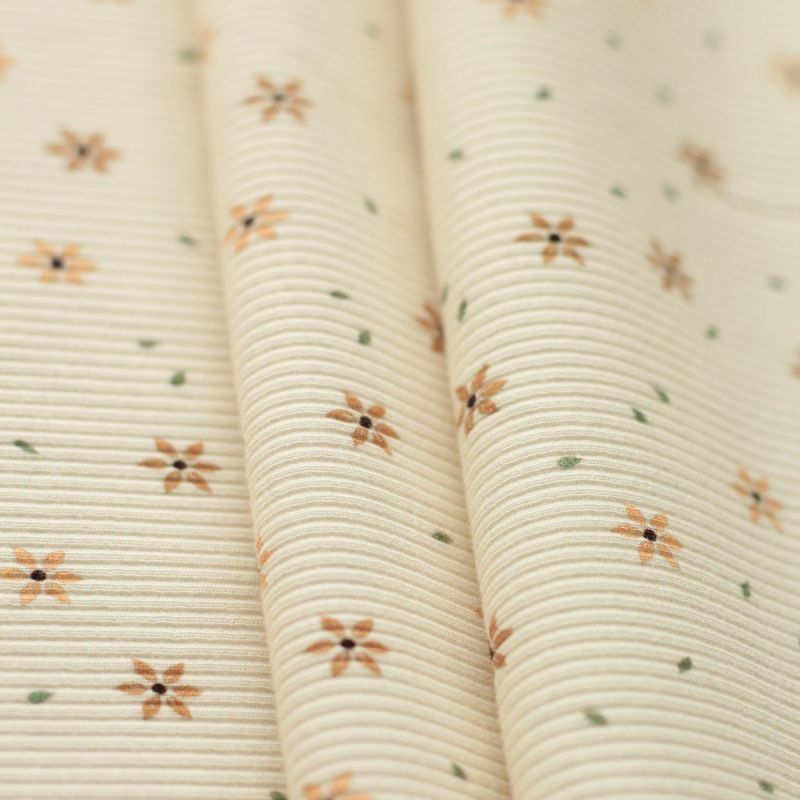 copy of Jersey coton côtes fines à motifs graou beige