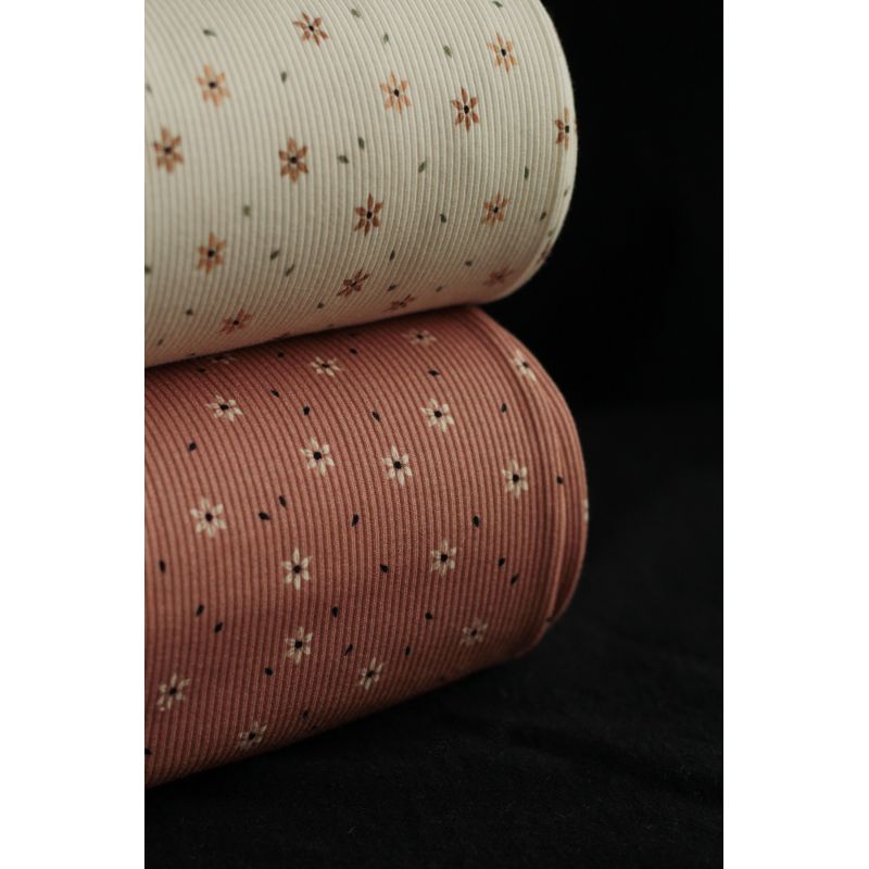 copy of Jersey coton côtes fines à motifs graou beige