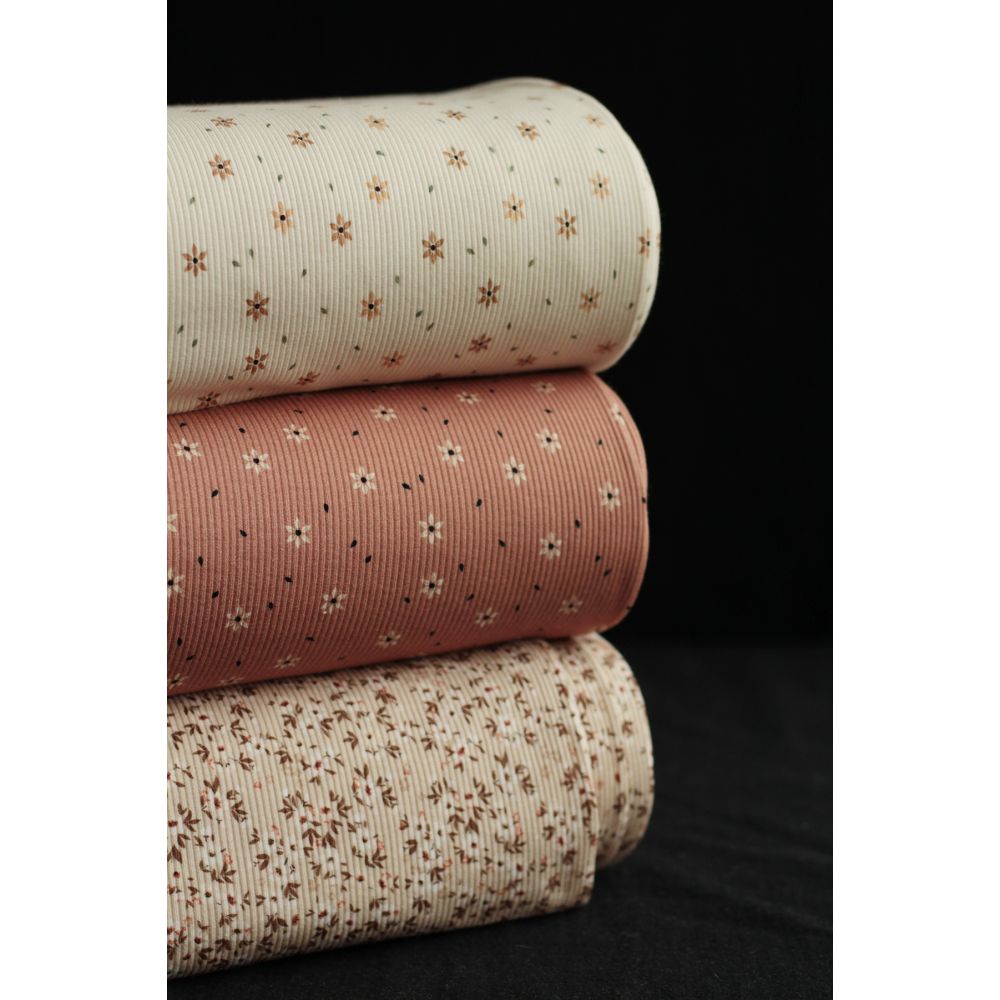 copy of Jersey coton côtes fines à motifs graou beige