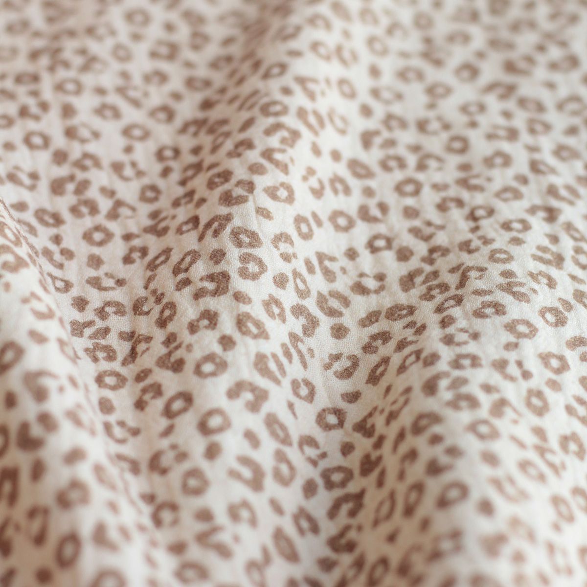 copy of Double gaze de coton imprimé Graou beige