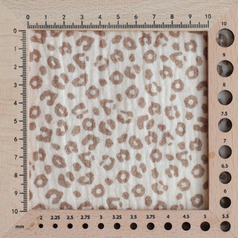 copy of Double gaze de coton imprimé Graou beige