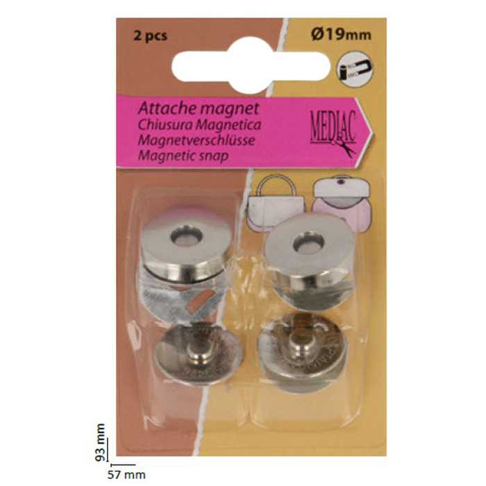 Attache pour fermoir magnétique ARGENT