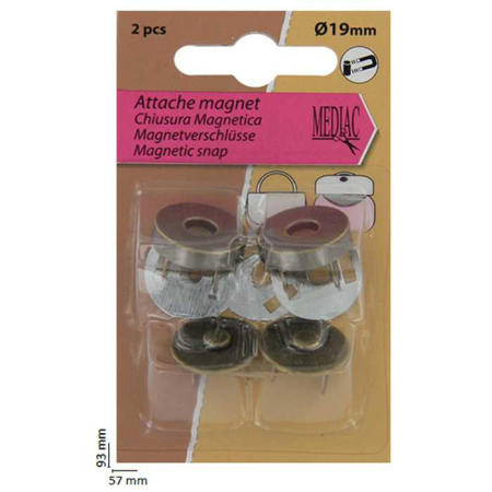 Attache pour fermoir magnétique BRONZE Attache pour fermoir magnétique BRONZE