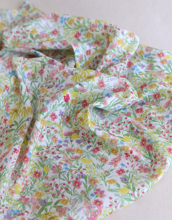 Sephora - Batiste de coton douce à imprimé fleuri aquarelle