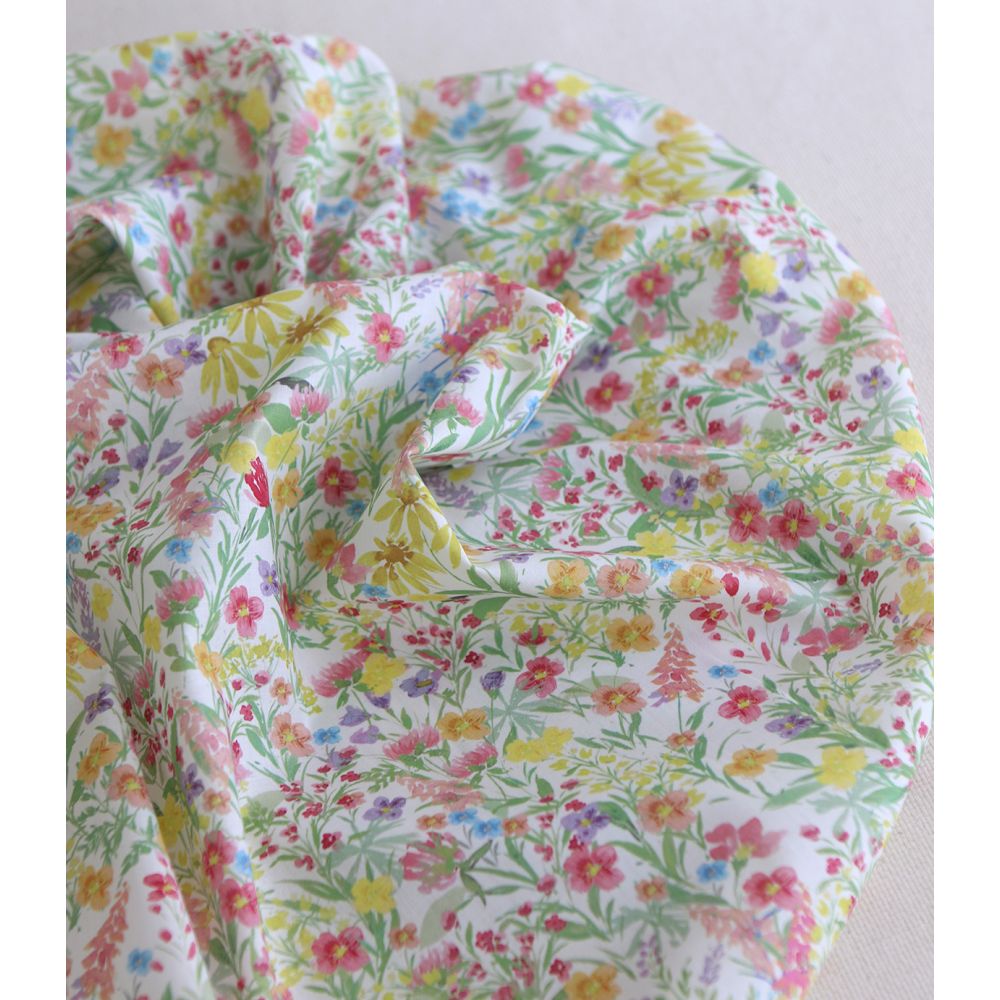 Sephora - Batiste de coton douce à imprimé fleuri aquarelle