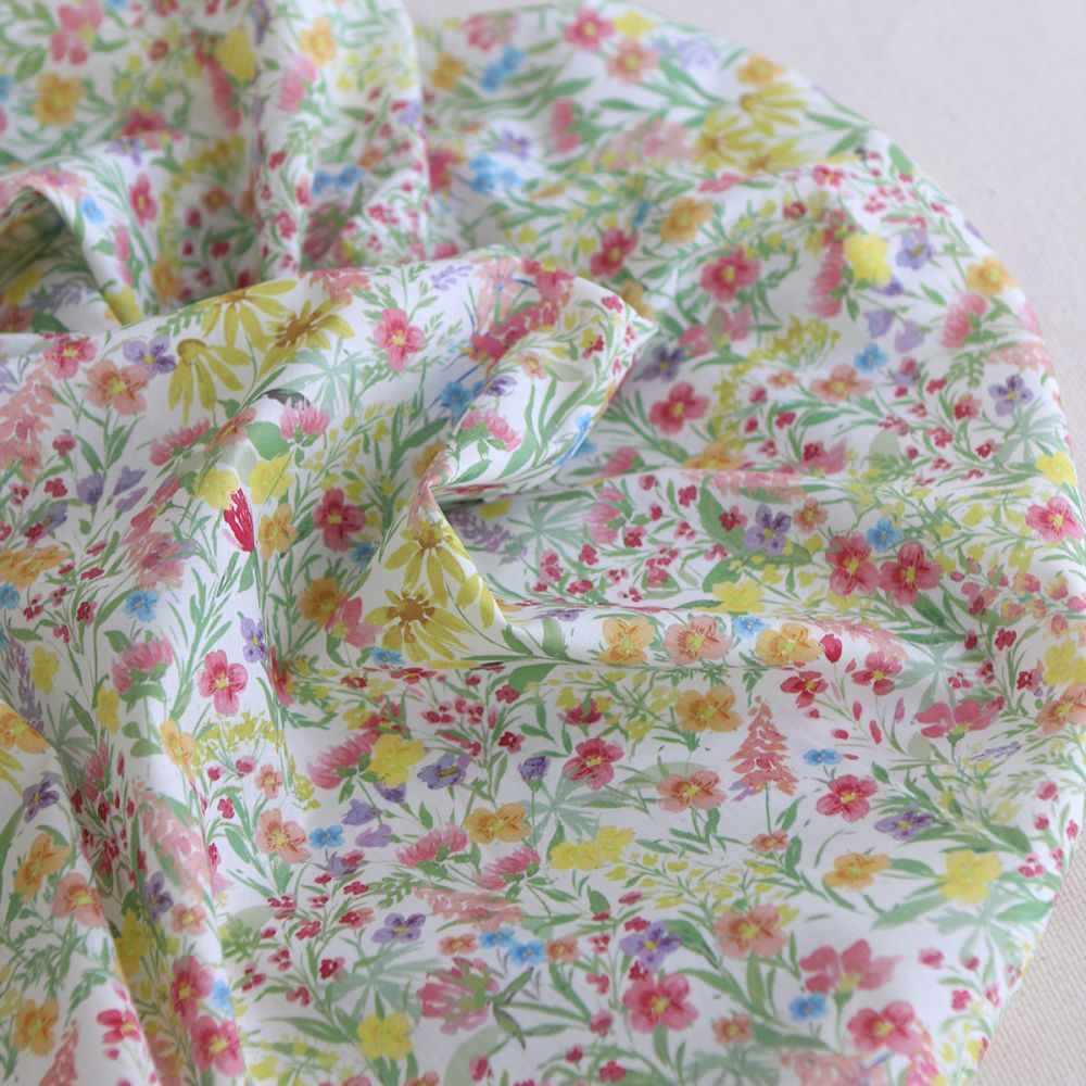 Sephora - Batiste de coton douce à imprimé fleuri aquarelle