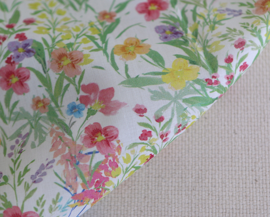 Sephora - Batiste de coton douce à imprimé fleuri aquarelle