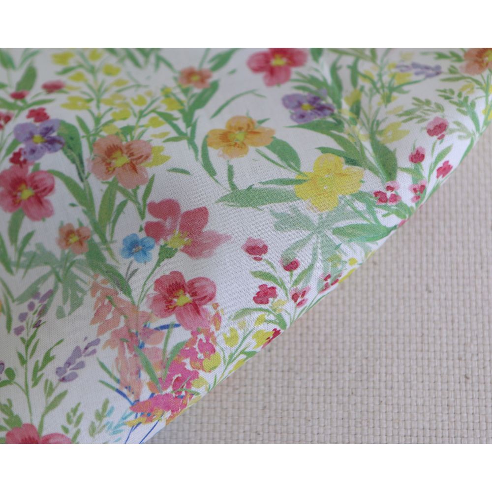 Sephora - Batiste de coton douce à imprimé fleuri aquarelle
